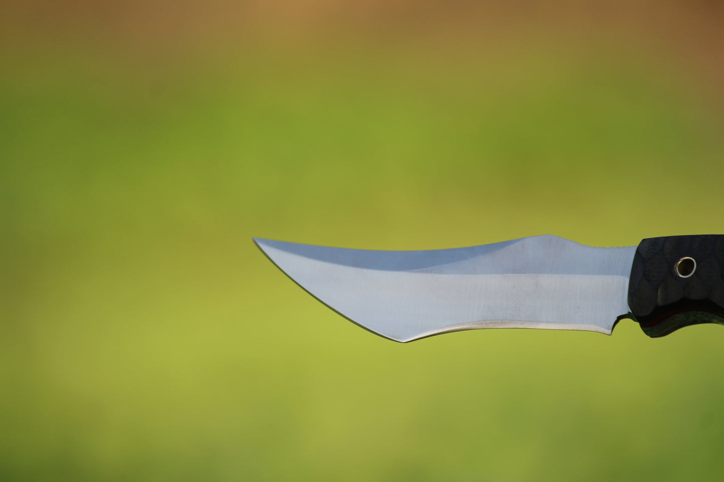 SCK-10 CUSTOM HANDMADE 3V STEEL HUNTING KNIFE WITH G10 SHEATH HANDLE WITH PURE LEATHER SHEATH