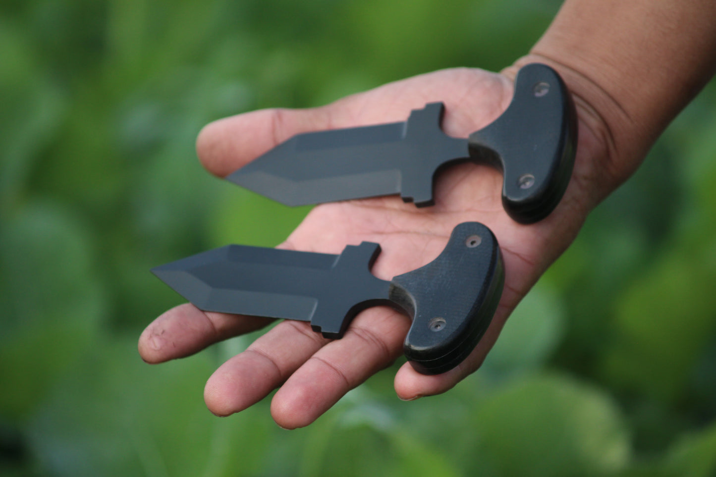 SCK-15 CUSTOM HANDMADE 3V STEEL HUNTING TANTO KNIFE WITH G10 SHEATH HANDLE WITH PURE LEATHER SHEATH