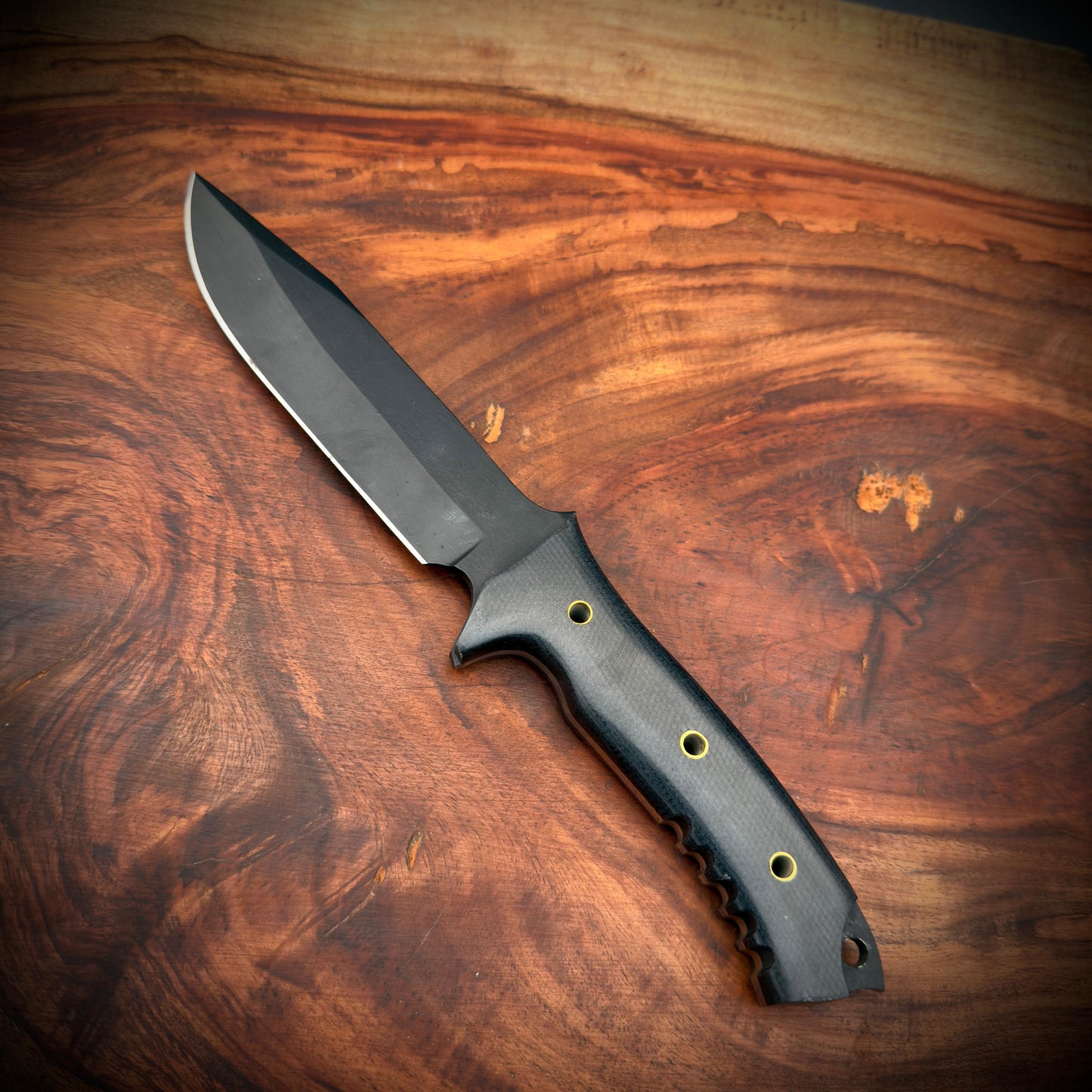 SCK-35 CUSTOM HANDMADE 3V STEEL HUNTING SURVIVAL KNIFE WITH G10 SHEATH HANDLE WITH PURE LEATHER SHEATH