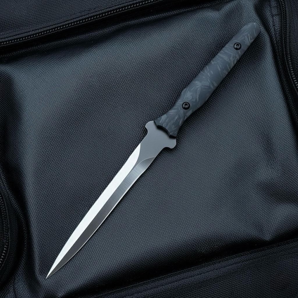 CUSTOM HANDMADE 3V STEEL HUNTING SURVIVAL KNIFE WITH G10 SHEATH HANDLE WITH PURE LEATHER SHEATH