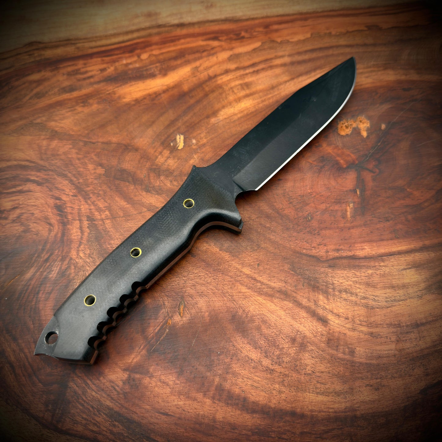SCK-35 CUSTOM HANDMADE 3V STEEL HUNTING SURVIVAL KNIFE WITH G10 SHEATH HANDLE WITH PURE LEATHER SHEATH