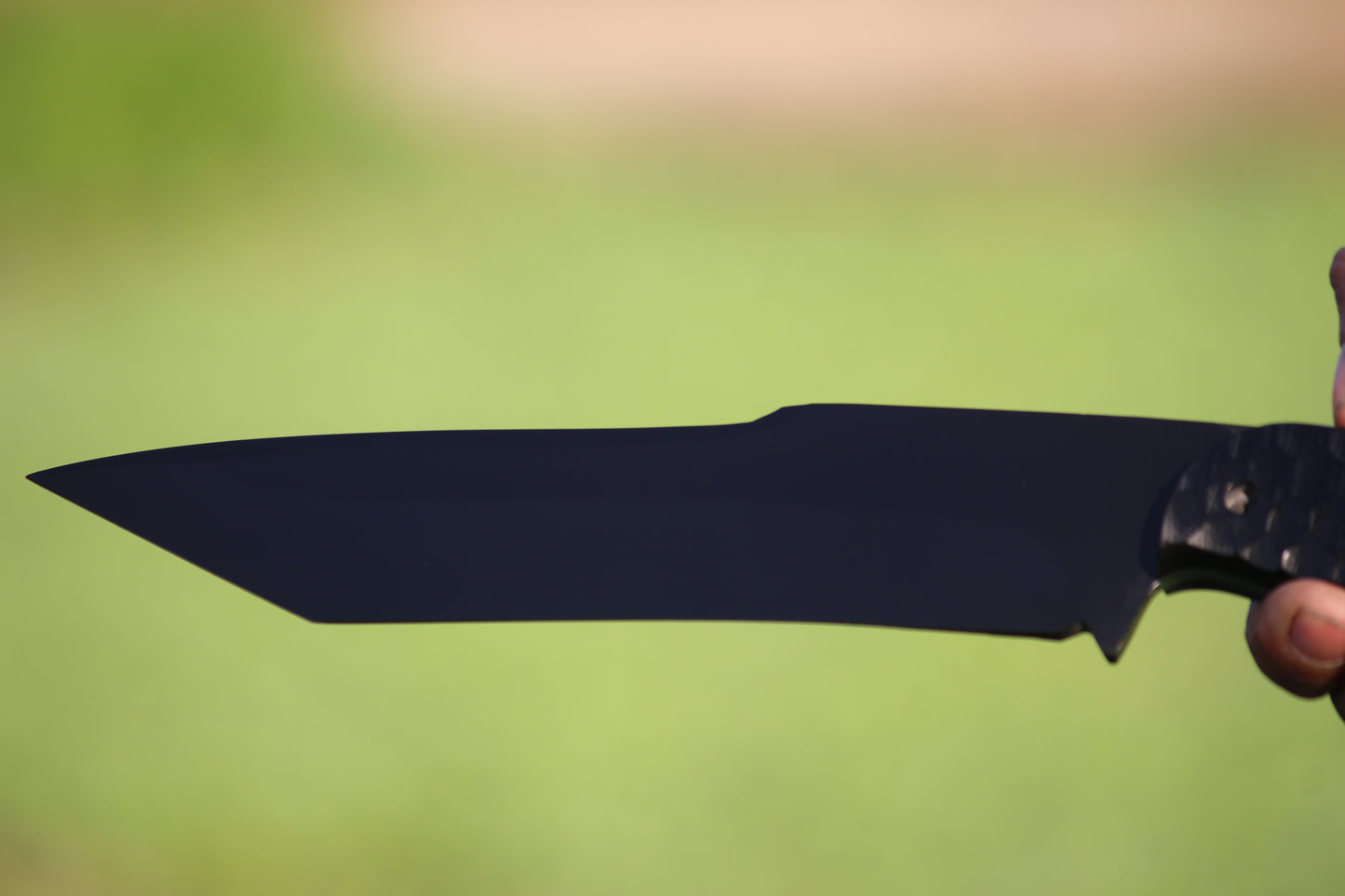 SCK-12 CUSTOM HANDMADE 3V STEEL HUNTING TANTO KNIFE WITH G10 SHEATH HANDLE WITH PURE LEATHER SHEATH