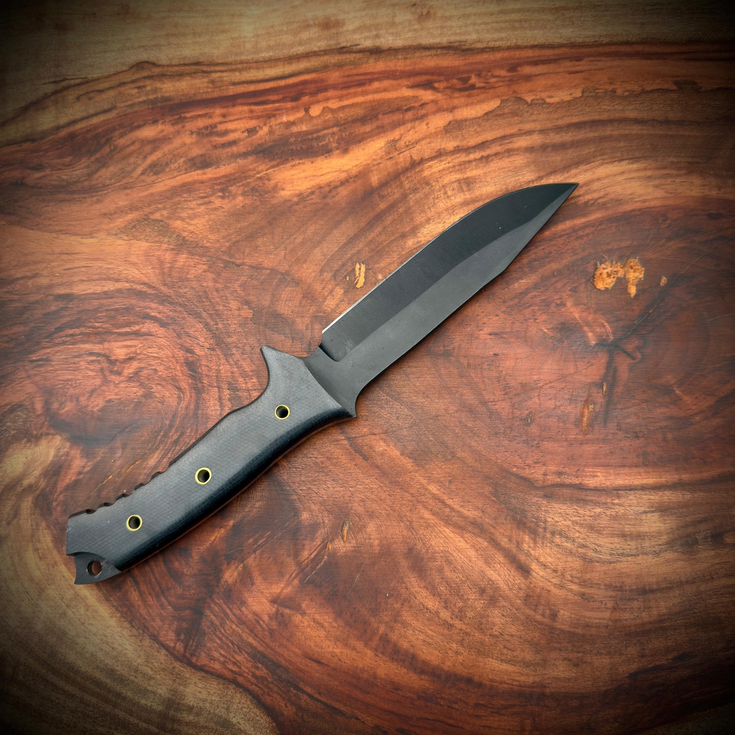 SCK-35 CUSTOM HANDMADE 3V STEEL HUNTING SURVIVAL KNIFE WITH G10 SHEATH HANDLE WITH PURE LEATHER SHEATH