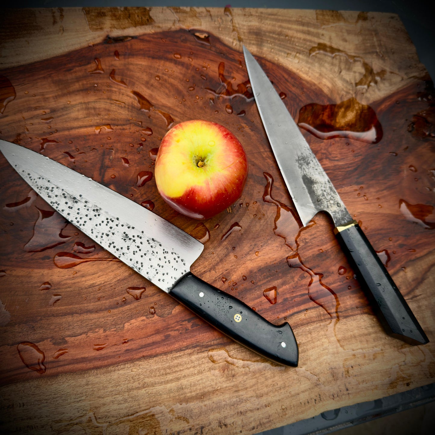 SCK-33 CUSTOM HANDMADE SAN-MAI STEEL KITCHEN GUYTO CHEF KNIFE WITH G10 SHEATH HANDLE WITH PURE LEATHER SHEATH