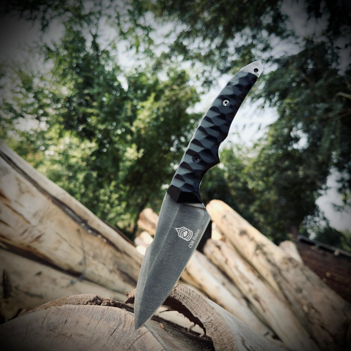 SCK-36 CUSTOM HANDMADE 3V STEEL HUNTING SURVIVAL KNIFE WITH G10 SHEATH HANDLE WITH PURE LEATHER SHEATH
