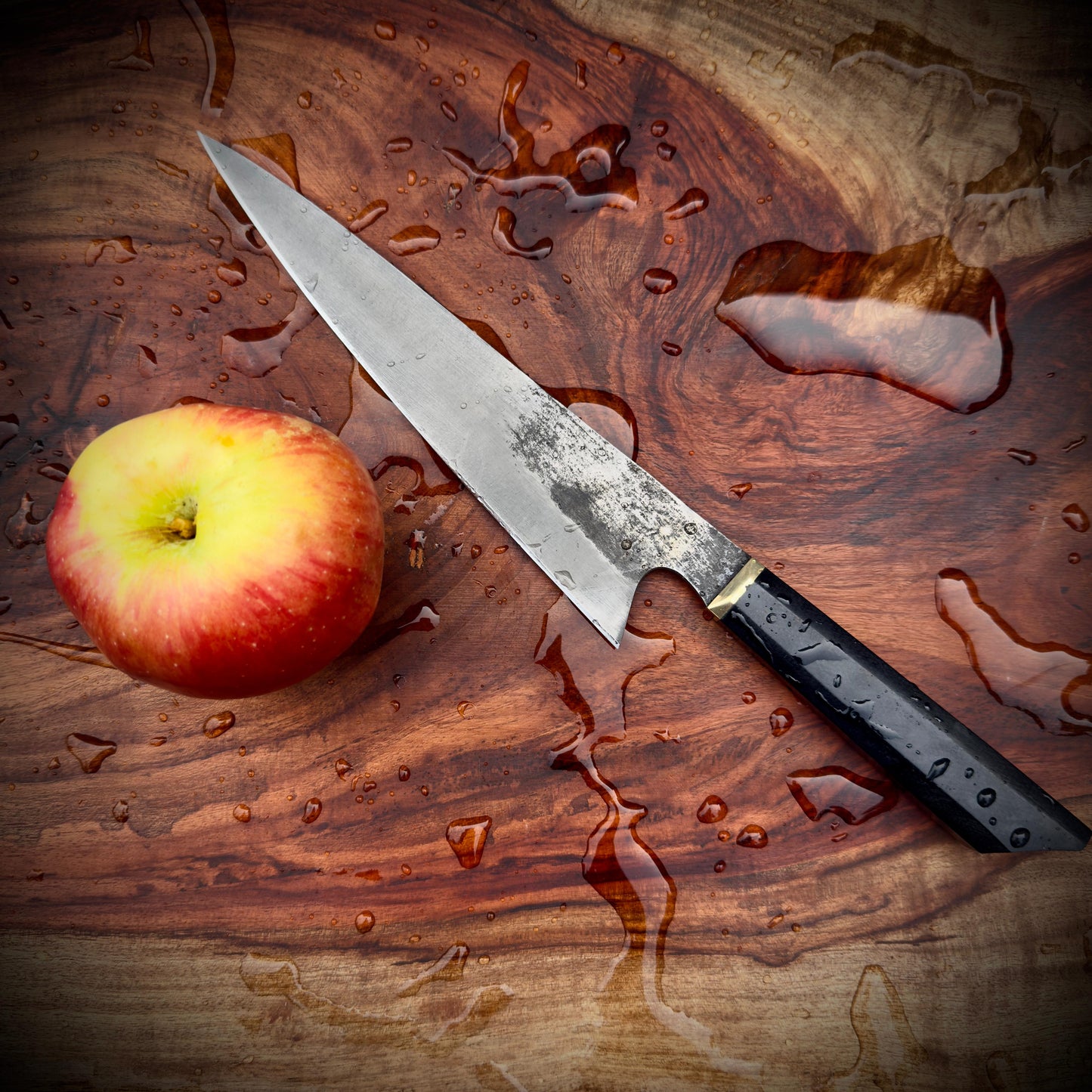 SCK-33 CUSTOM HANDMADE SAN-MAI STEEL KITCHEN GUYTO CHEF KNIFE WITH G10 SHEATH HANDLE WITH PURE LEATHER SHEATH