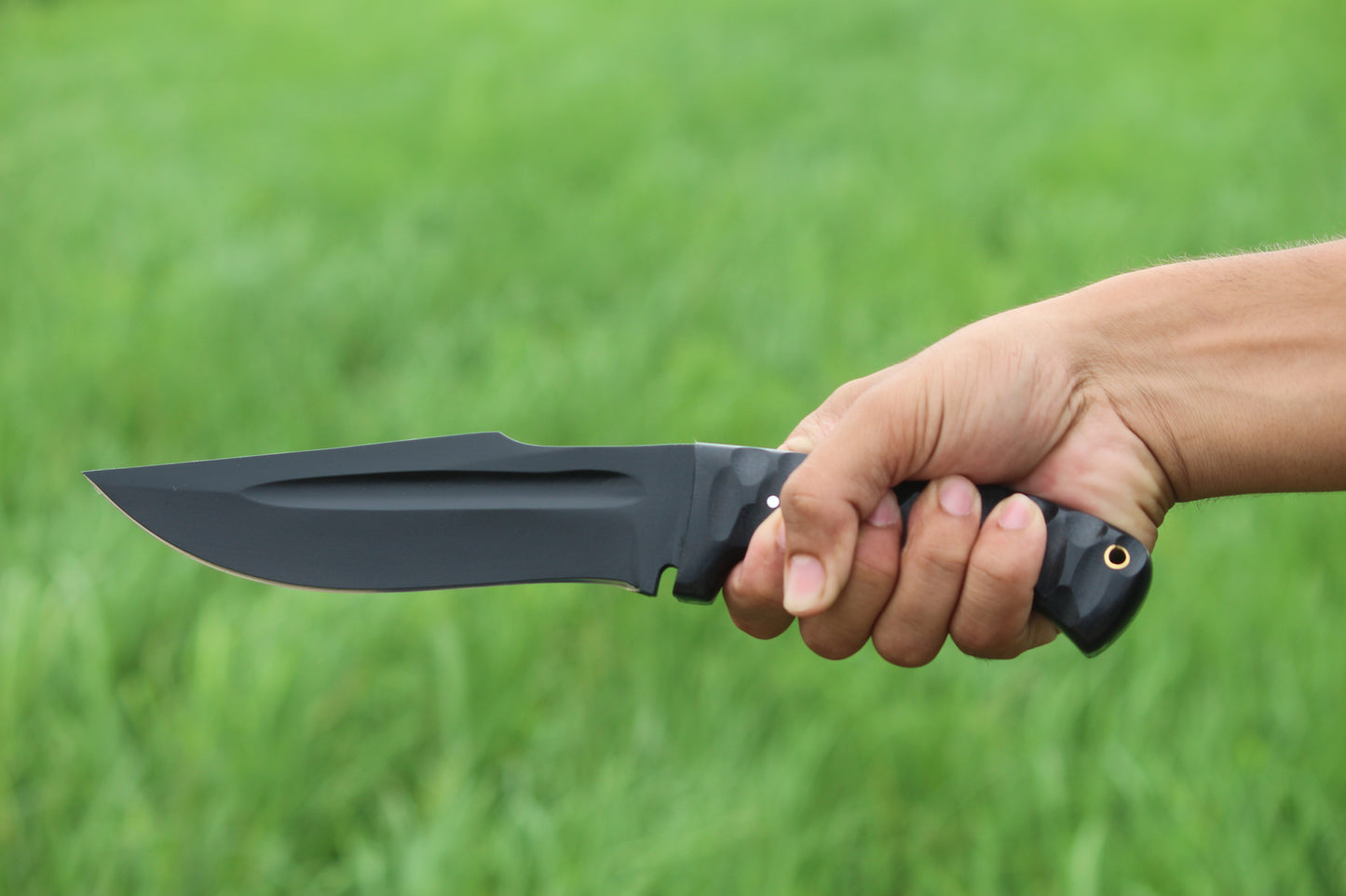 SCK-05 CUSTOM HAND MADE 3V STEEL HUNTING KNIFE WITH G10 SHEATH HANDLE WITH PURE LEATHER SHEATH