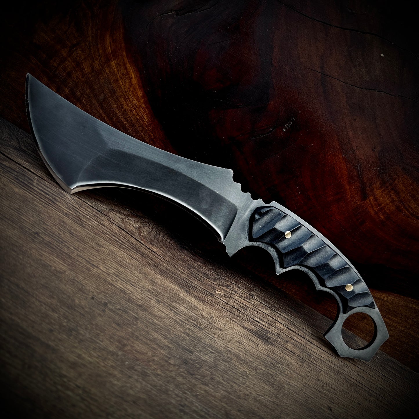 SCK-20 CUSTOM HANDMADE 3V STEEL HUNTING BIG TANTO KNIFE WITH G10 SHEATH HANDLE WITH PURE LEATHER SHEATH