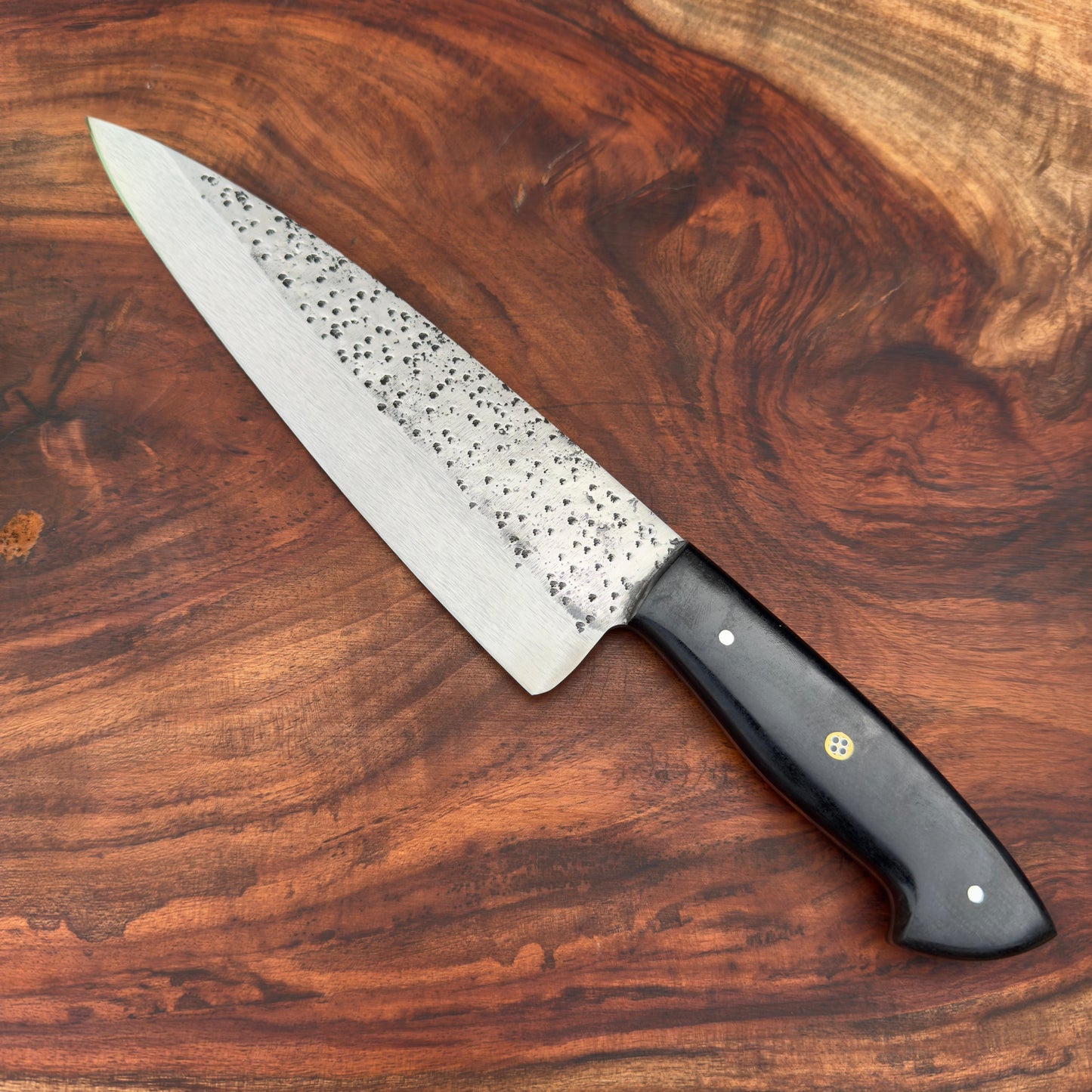 SCK-34 CUSTOM HANDMADE SAN-MAI STEEL KITCHEN GUYTO CHEF KNIFE WITH G10 SHEATH HANDLE WITH PURE LEATHER SHEATH