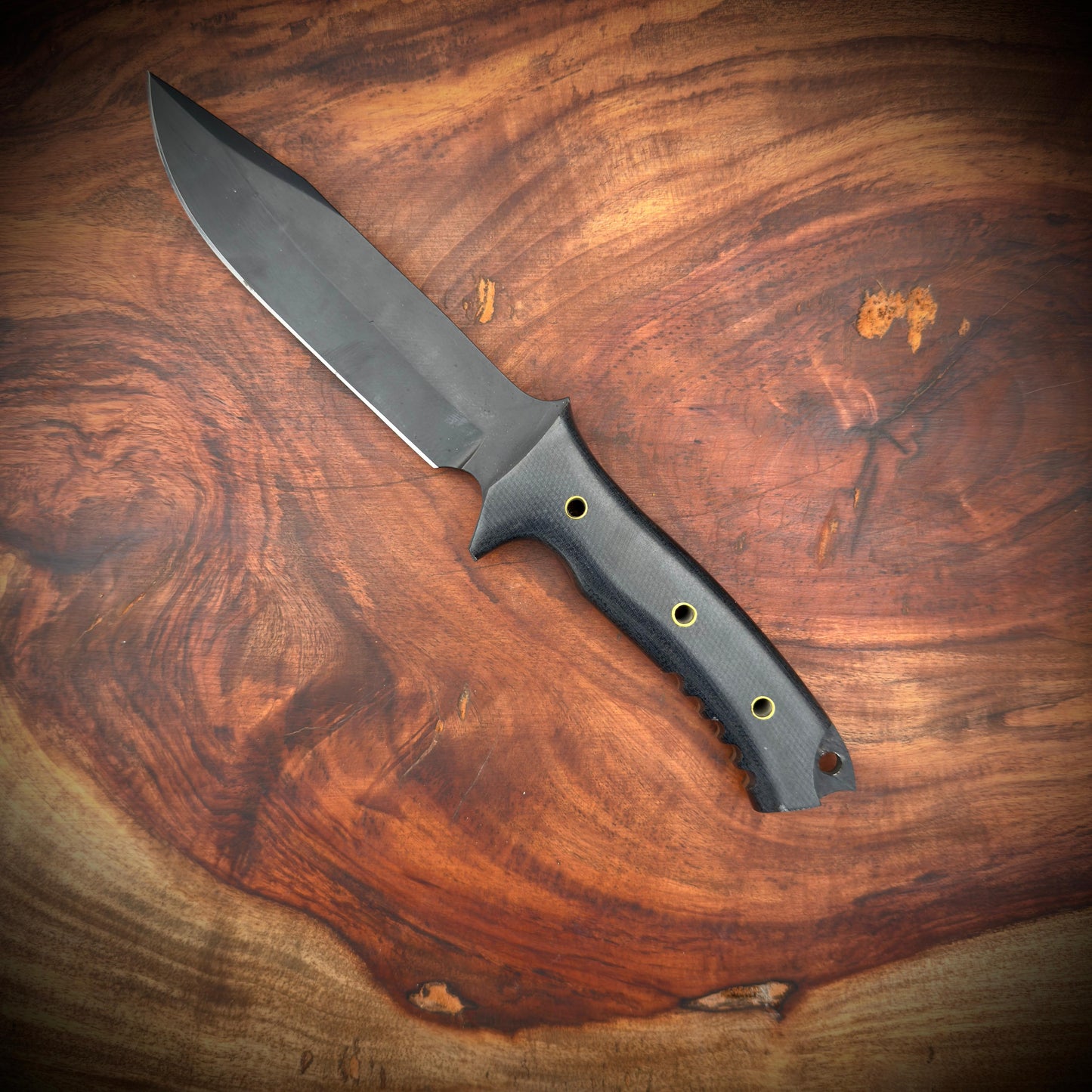 SCK-35 CUSTOM HANDMADE 3V STEEL HUNTING SURVIVAL KNIFE WITH G10 SHEATH HANDLE WITH PURE LEATHER SHEATH