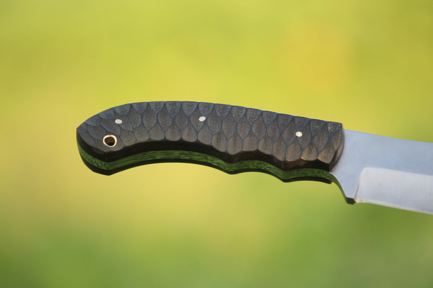 SCK-11 CUSTOM HANDMADE 3V STEEL HUNTING KNIFE WITH G10 SHEATH HANDLE WITH PURE LEATHER SHEATH