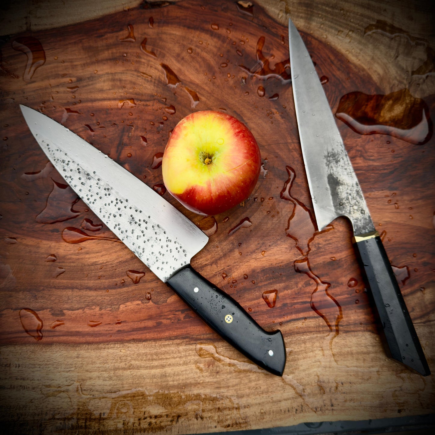 SCK-33 CUSTOM HANDMADE SAN-MAI STEEL KITCHEN GUYTO CHEF KNIFE WITH G10 SHEATH HANDLE WITH PURE LEATHER SHEATH
