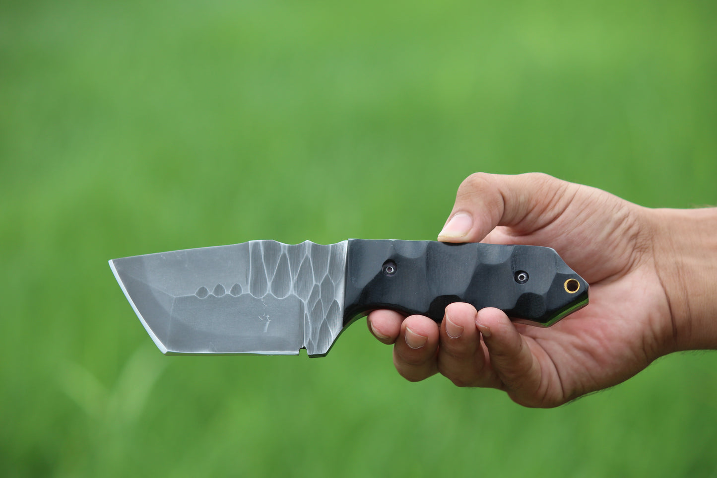 SCK-04 CUSTOM HAND MADE 3V STEEL SKINNER EDC KNIFE WITH G10 SHEATH HANDLE WITH PURE LEATHER SHEATH