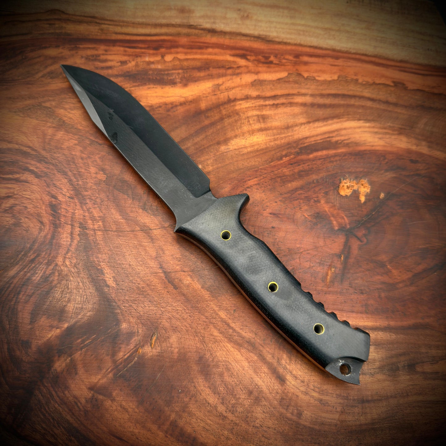SCK-35 CUSTOM HANDMADE 3V STEEL HUNTING SURVIVAL KNIFE WITH G10 SHEATH HANDLE WITH PURE LEATHER SHEATH
