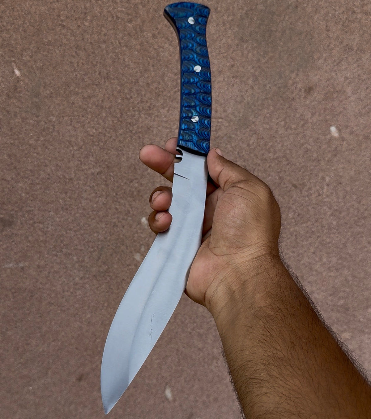 SCK-00 CUSTOM HANDMADE 3V STEEL KUKRI KNIFE WITH PAKKA WOOD HANDLE AND PURE LEATHER SHEATH