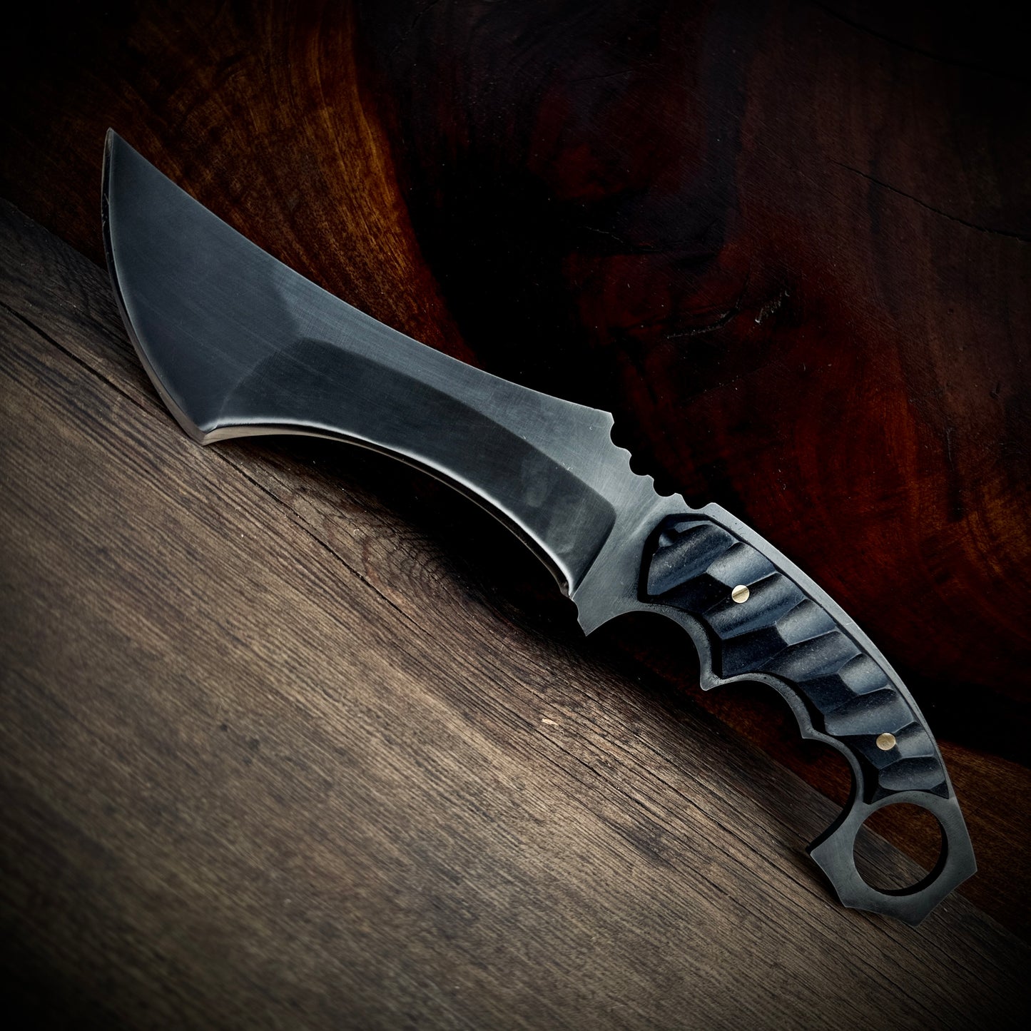SCK-20 CUSTOM HANDMADE 3V STEEL HUNTING BIG TANTO KNIFE WITH G10 SHEATH HANDLE WITH PURE LEATHER SHEATH
