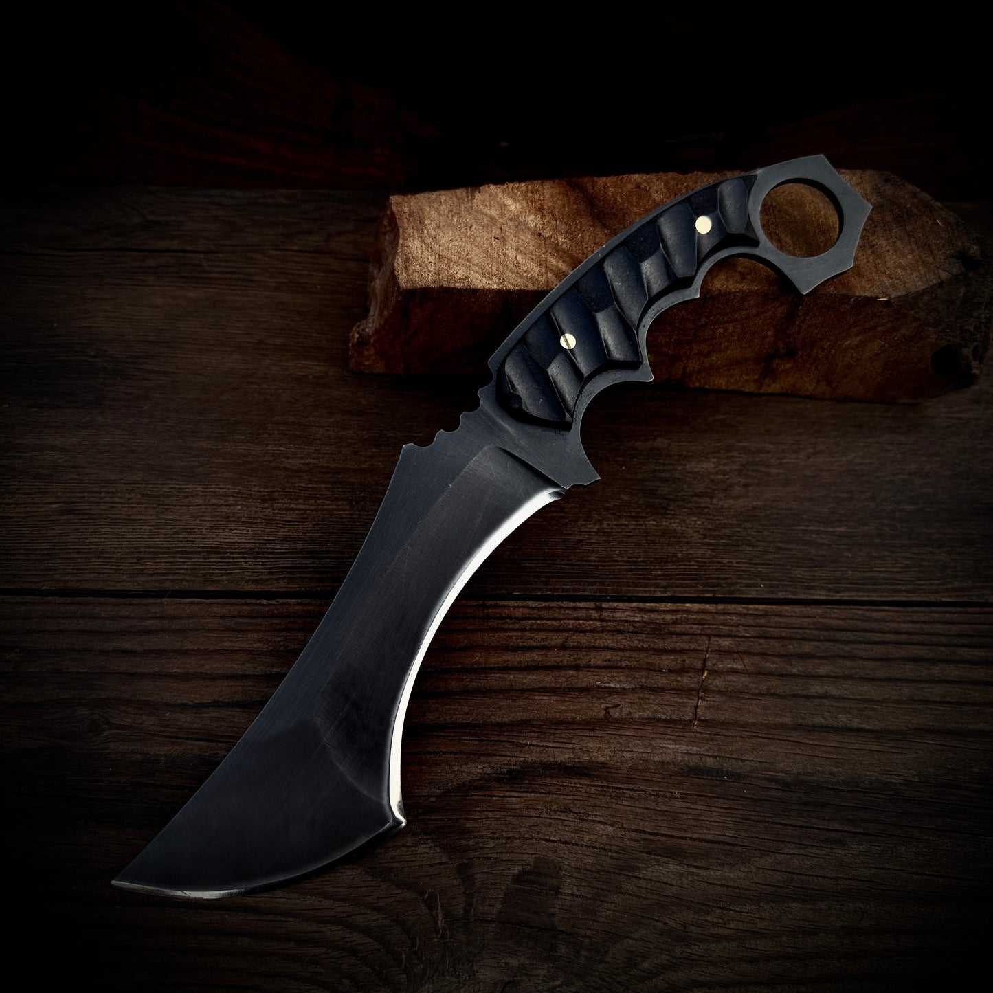SCK-20 CUSTOM HANDMADE 3V STEEL HUNTING BIG TANTO KNIFE WITH G10 SHEATH HANDLE WITH PURE LEATHER SHEATH