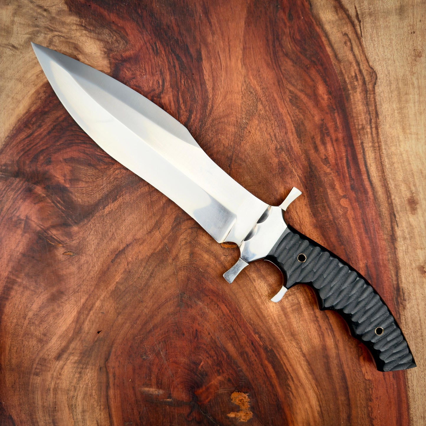 SCK-30 CUSTOM HANDMADE 3V STEEL HUNTING RAMBO MOVIE KNIFE WITH G10 SHEATH HANDLE WITH PURE LEATHER SHEATH