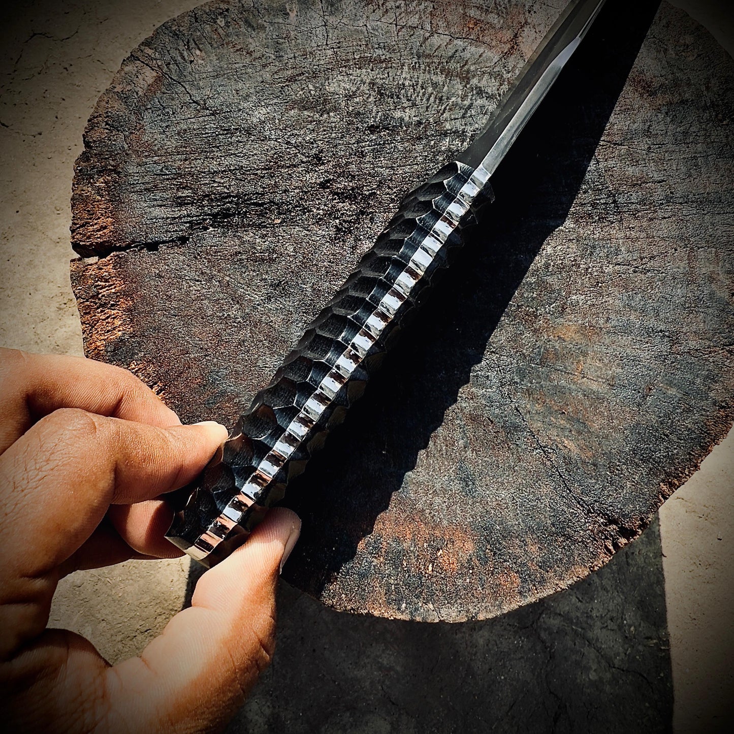 SCK-37 CUSTOM HANDMADE 3V STEEL HUNTING SURVIVAL KNIFE WITH G10 SHEATH HANDLE WITH PURE LEATHER SHEATH