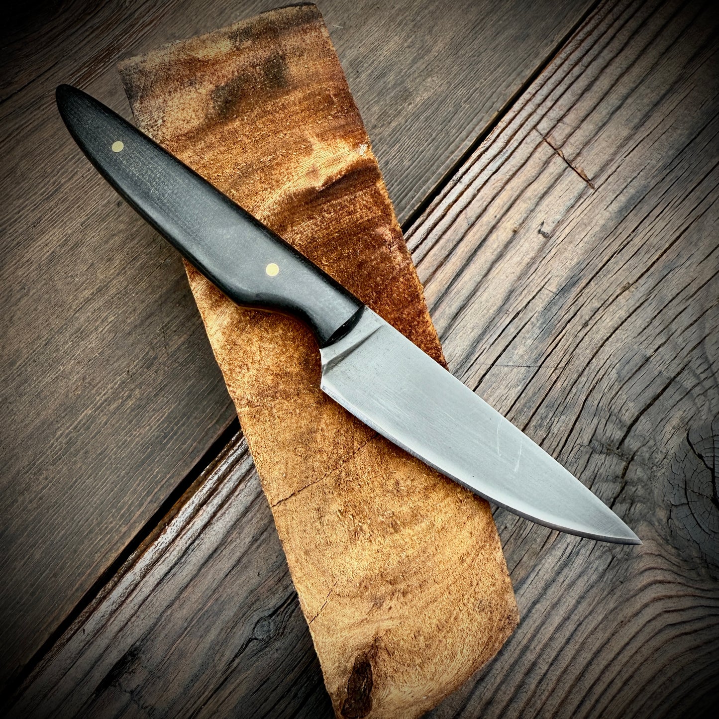 SCK-26 CUSTOM HANDMADE 3V STEEL HUNTING KNIFE WITH G10 SHEATH HANDLE WITH PURE LEATHER SHEATH