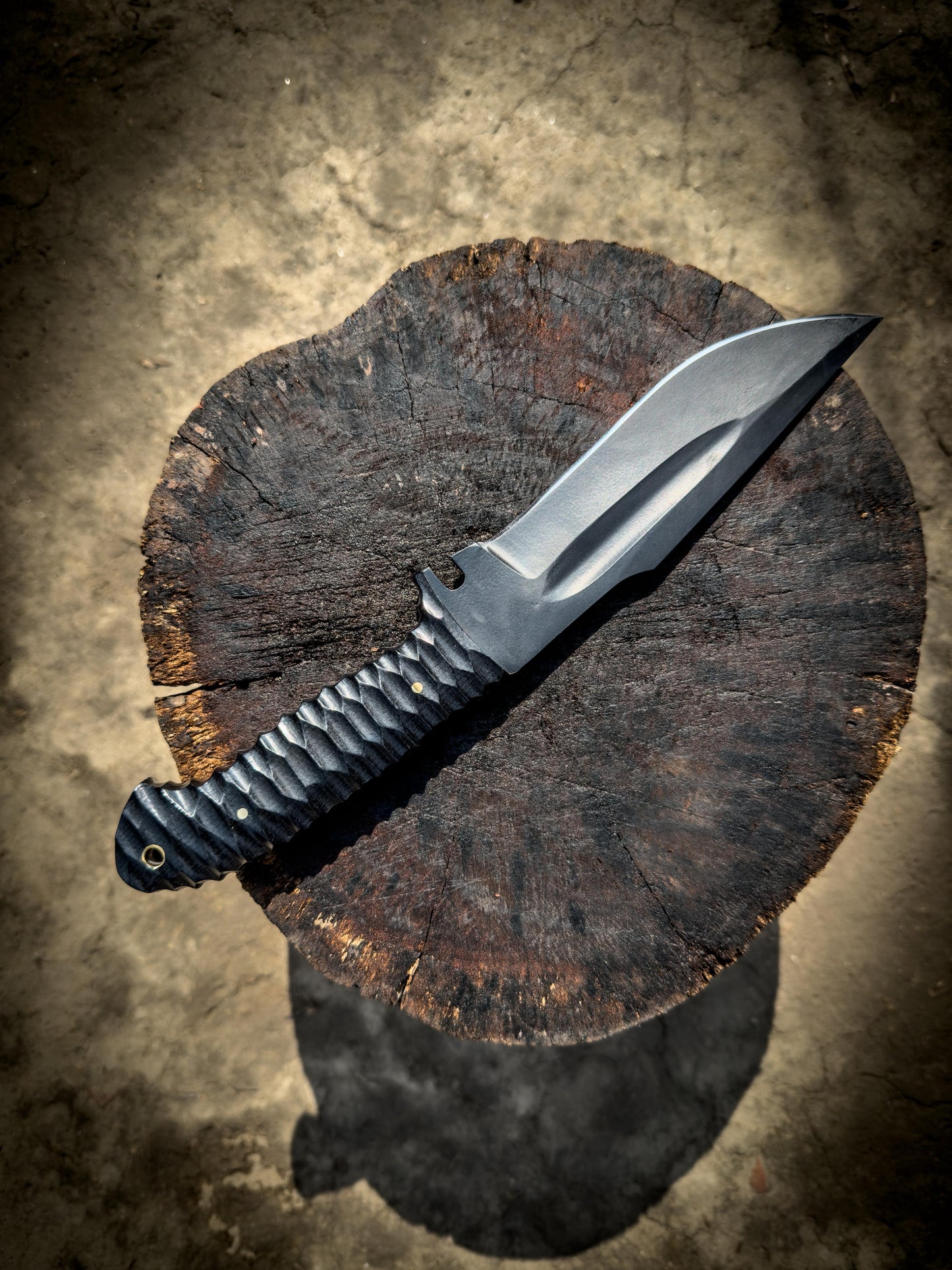 SCK-37 CUSTOM HANDMADE 3V STEEL HUNTING SURVIVAL KNIFE WITH G10 SHEATH HANDLE WITH PURE LEATHER SHEATH