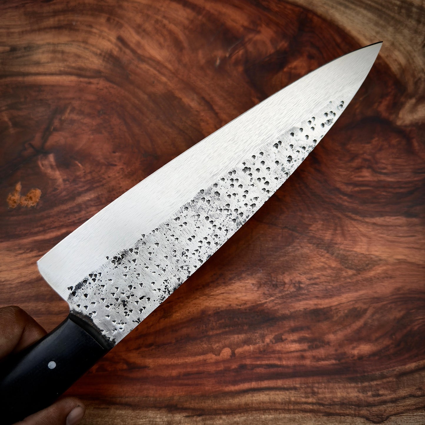 SCK-34 CUSTOM HANDMADE SAN-MAI STEEL KITCHEN GUYTO CHEF KNIFE WITH G10 SHEATH HANDLE WITH PURE LEATHER SHEATH