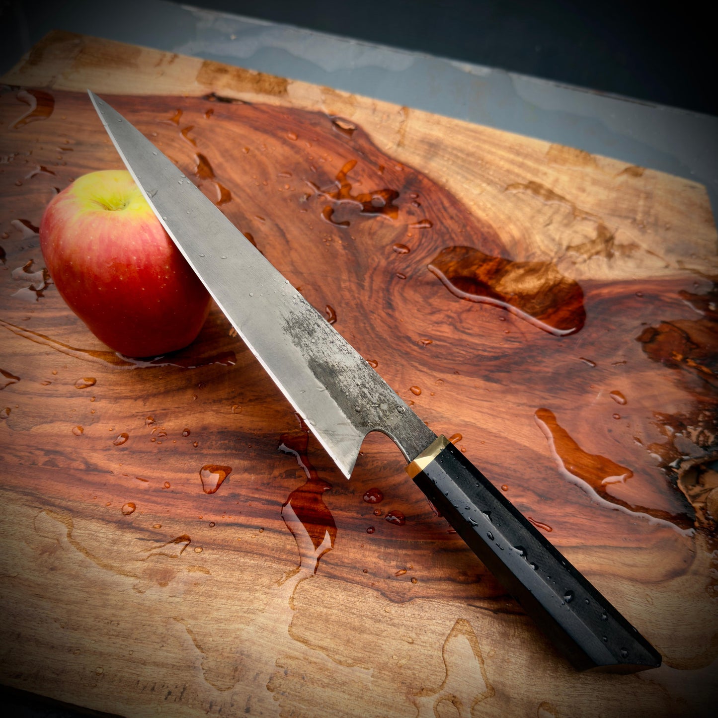 SCK-33 CUSTOM HANDMADE SAN-MAI STEEL KITCHEN GUYTO CHEF KNIFE WITH G10 SHEATH HANDLE WITH PURE LEATHER SHEATH