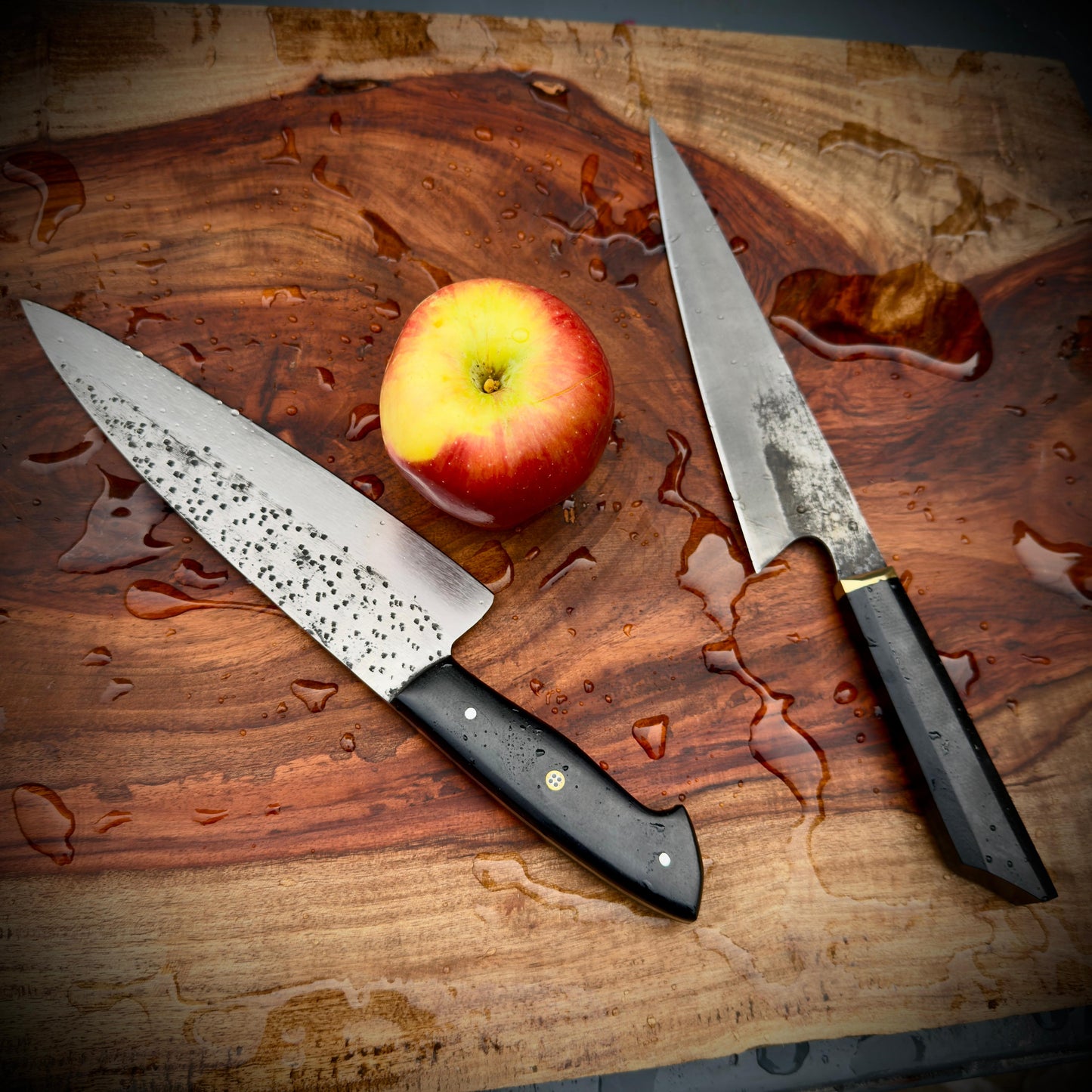 SCK-33 CUSTOM HANDMADE SAN-MAI STEEL KITCHEN GUYTO CHEF KNIFE WITH G10 SHEATH HANDLE WITH PURE LEATHER SHEATH