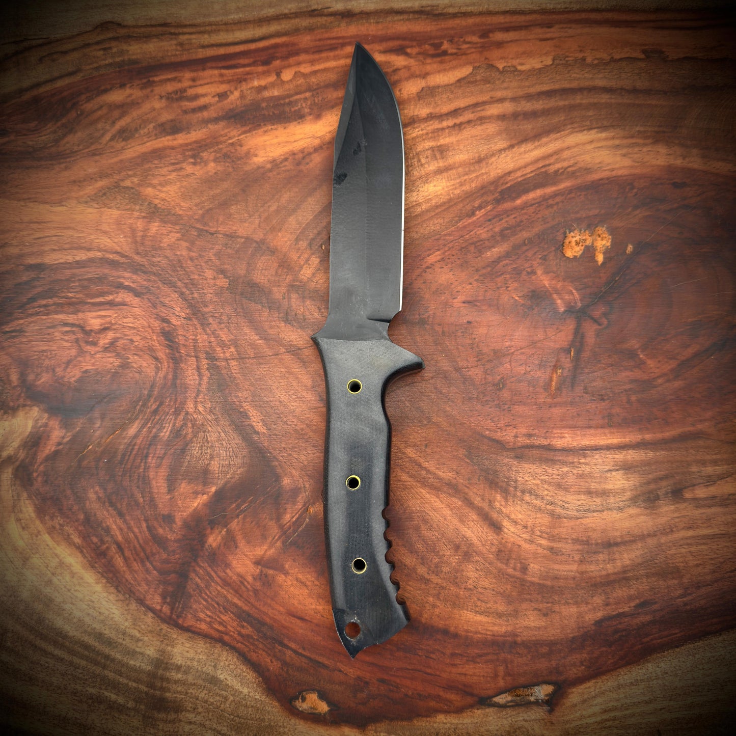 SCK-35 CUSTOM HANDMADE 3V STEEL HUNTING SURVIVAL KNIFE WITH G10 SHEATH HANDLE WITH PURE LEATHER SHEATH