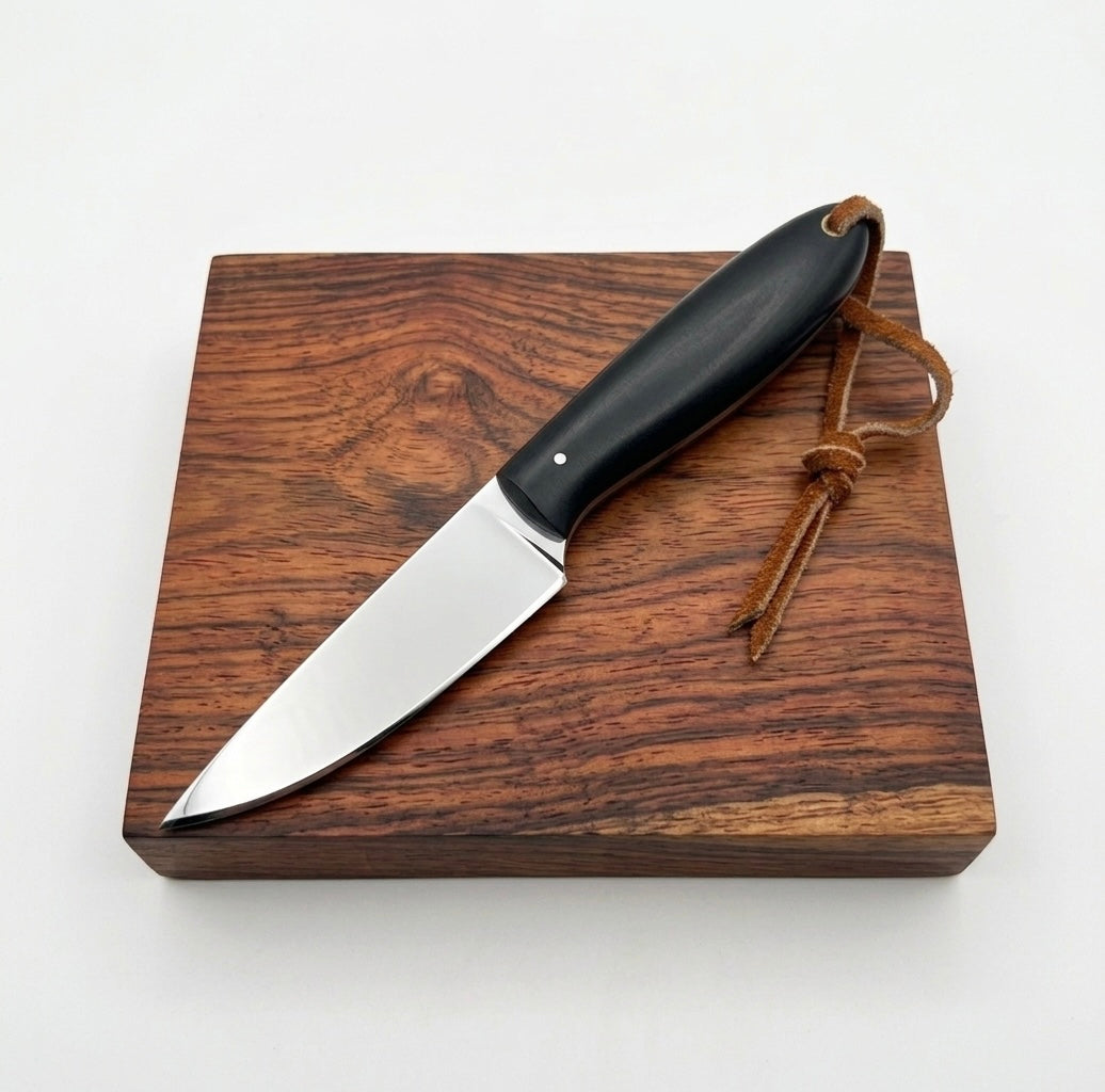 SCK-02 CUSTOM HAND MADE 3V STEEL SKINNER EDC KNIFE WITH G10 SHEATH HANDLE WITH PURE LEATHER SHEATH