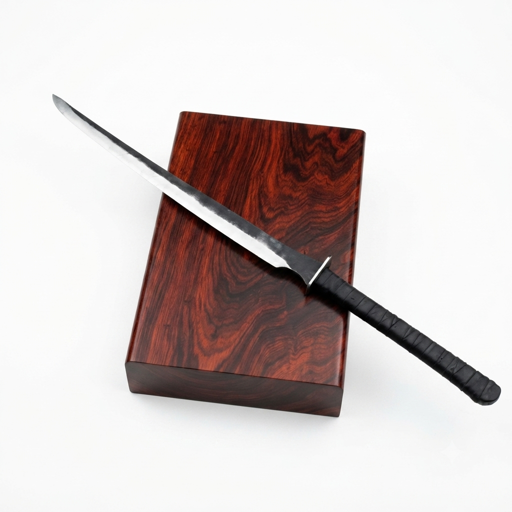 SCK-47 CUSTOM HANDMADE 440C STEEL KATANA BATTLE READY SWORD WITH CORD WARP LEATHER HANDLE AND PURE LEATHER SHEATH