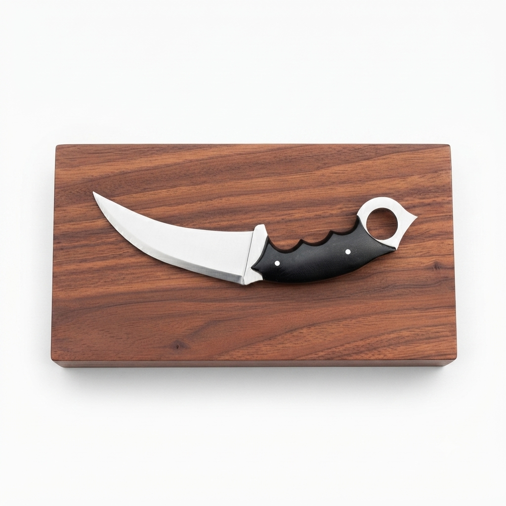 SCK-55 CUSTOM HANDMADE 3V STEEL HUNTING KARAMBIT KNIFE WITH G10 SHEATH HANDLE WITH PURE LEATHER SHEATH