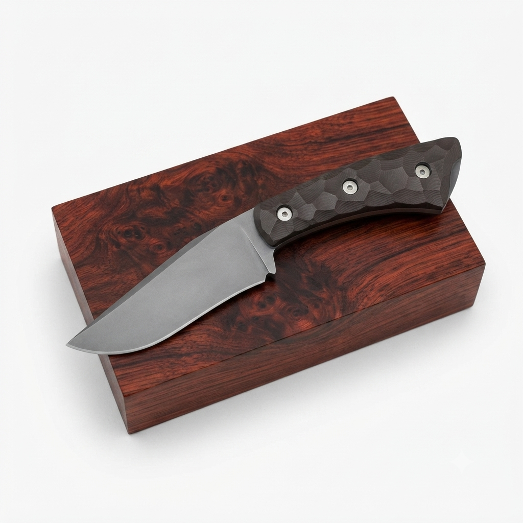 SCK-60 CUSTOM HANDMADE 440C STEEL HUNTING KNIFE WITH G10 SHEATH HANDLE WITH PURE LEATHER SHEATH