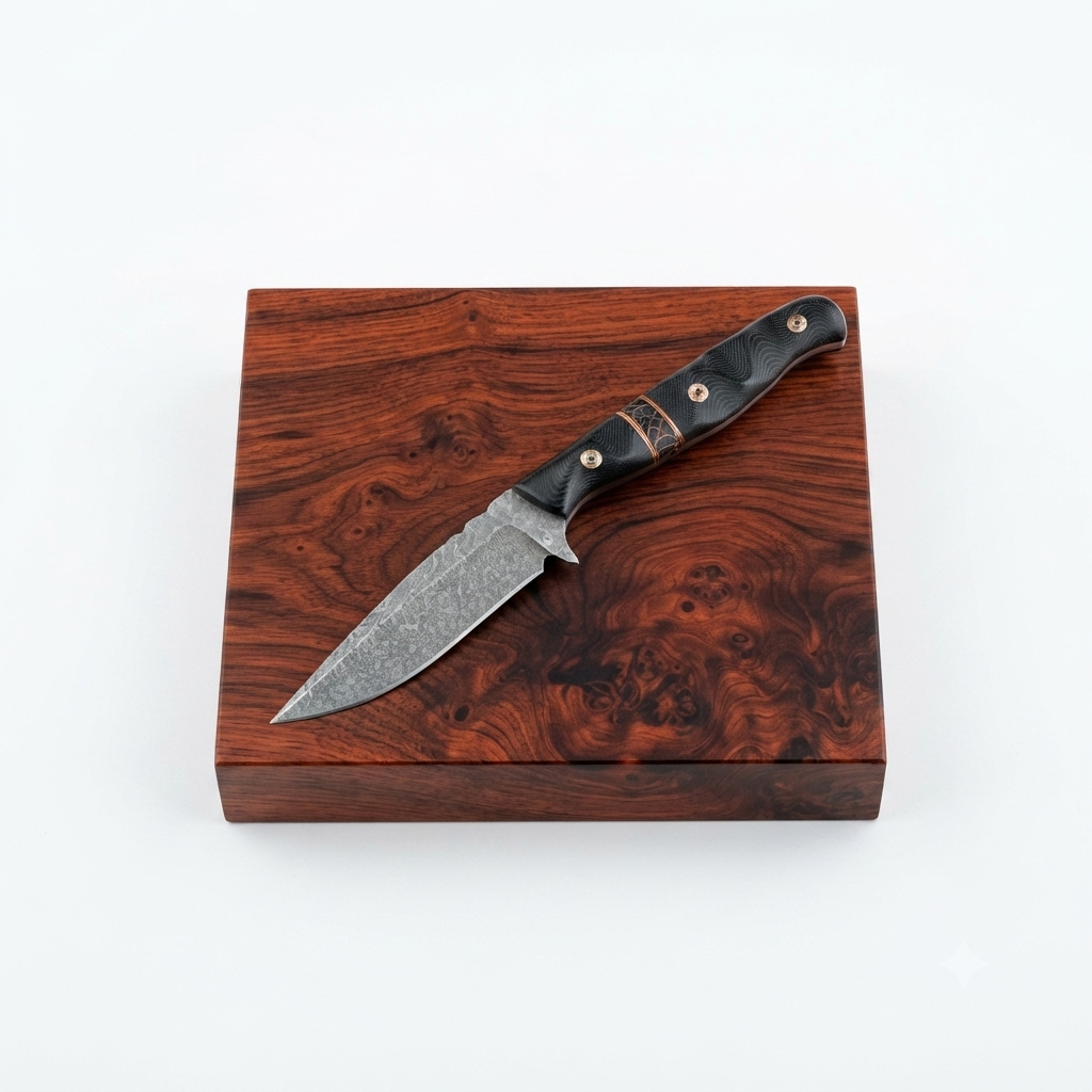 SCK-63 CUSTOM HANDMADE 440C STEEL SKINNER KNIFE WITH G10 SHEATH HANDLE WITH PURE LEATHER SHEATH