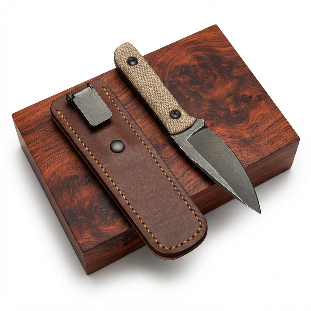 SCK-65 CUSTOM HANDMADE 3V STEEL HUNTING EDC KNIFE WITH G10 SHEATH HANDLE WITH PURE LEATHER SHEATH