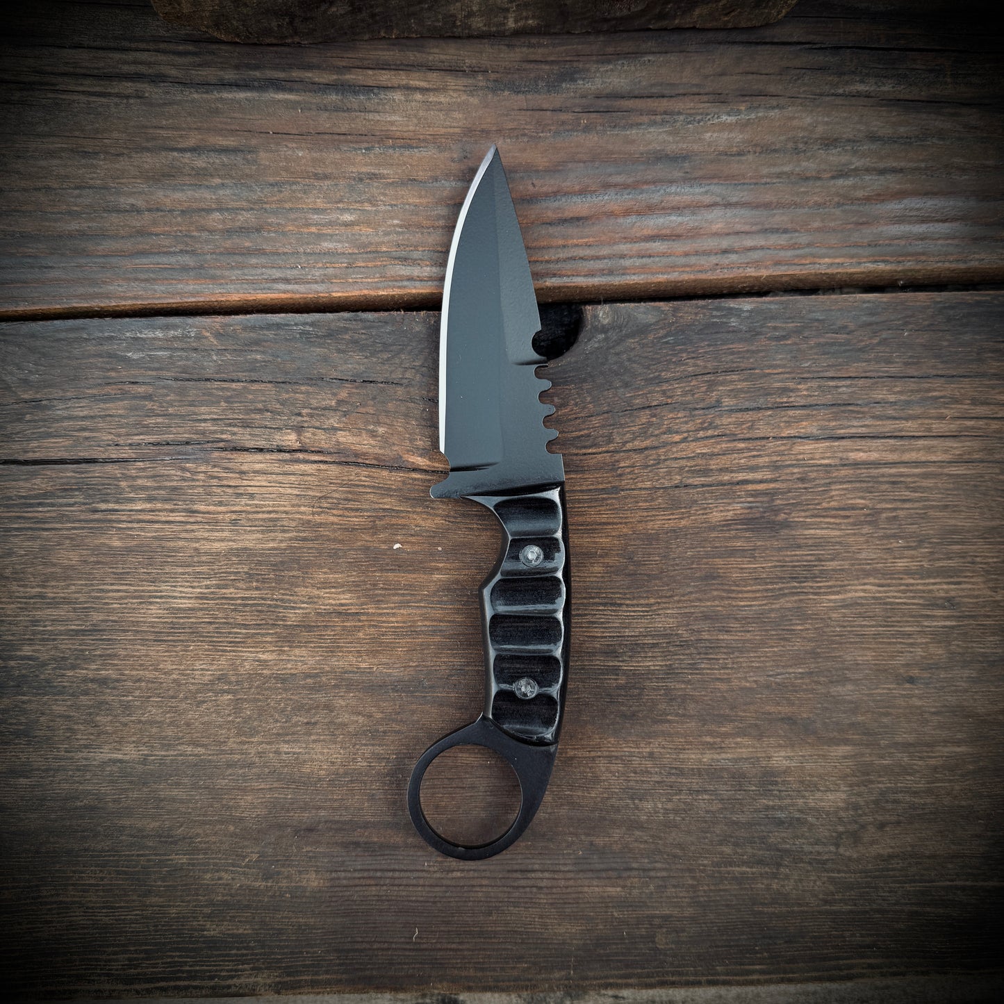 SCK-03 CUSTOM HANDMADE 3V STEEL SKINNER KNIFE WITH G10 SHEATH HANDLE AND LEATHER SHEATH.