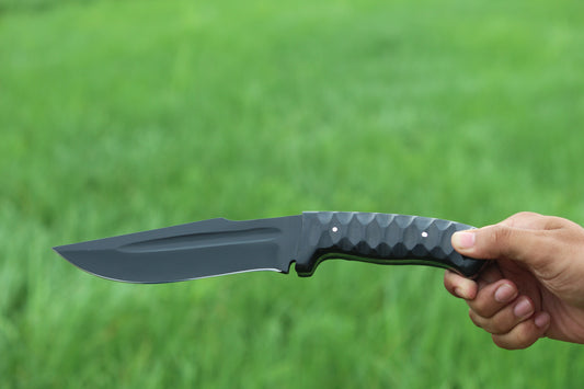 SCK-05 CUSTOM HAND MADE 3V STEEL HUNTING KNIFE WITH G10 SHEATH HANDLE WITH PURE LEATHER SHEATH