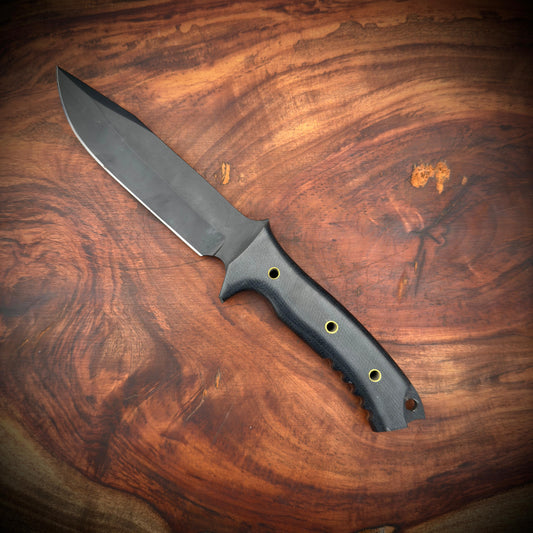 SCK-35 CUSTOM HANDMADE 3V STEEL HUNTING SURVIVAL KNIFE WITH G10 SHEATH HANDLE WITH PURE LEATHER SHEATH