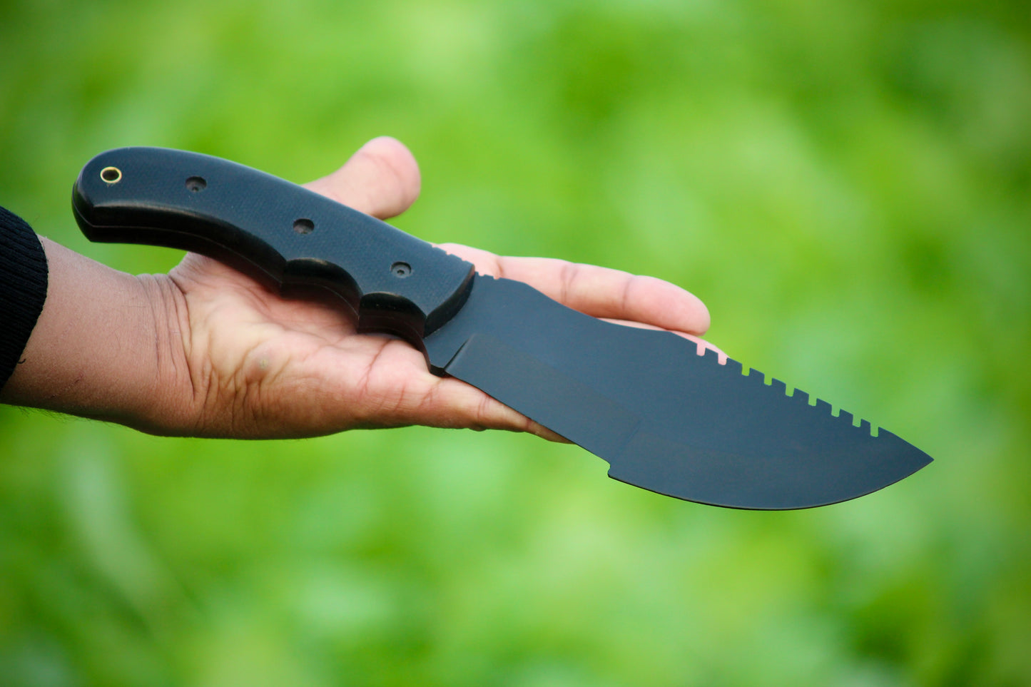 SCK-06 CUSTOM HAND MADE 3V STEEL HUNTING TRACKER KNIFE WITH G10 SHEATH HANDLE WITH PURE LEATHER SHEATH