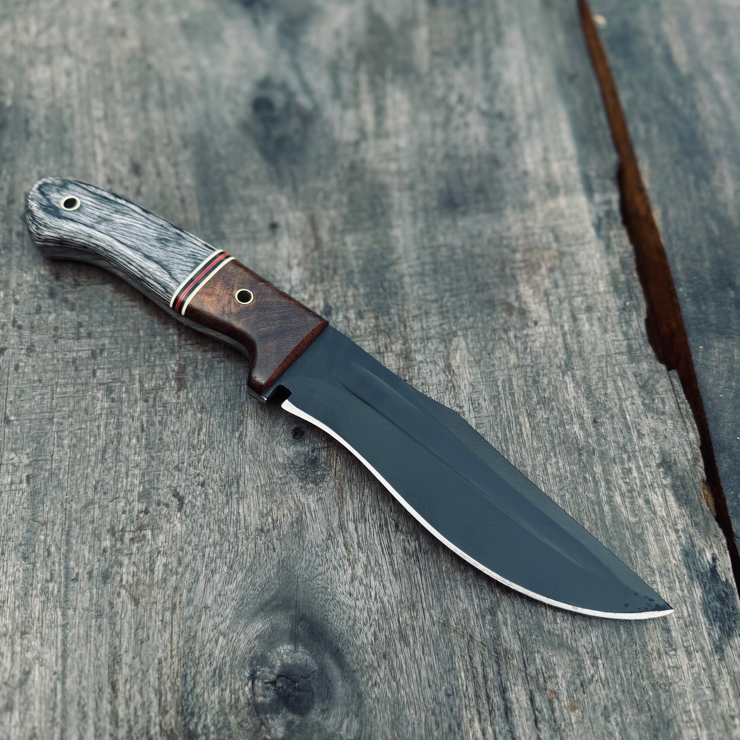 CUSTOM HANDMADE 3V STEEL HUNTING SURVIVAL KNIFE WITH G10 SHEATH HANDLE WITH PURE LEATHER SHEATH