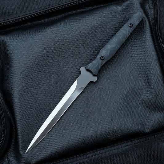 CUSTOM HANDMADE 3V STEEL HUNTING SURVIVAL KNIFE WITH G10 SHEATH HANDLE WITH PURE LEATHER SHEATH