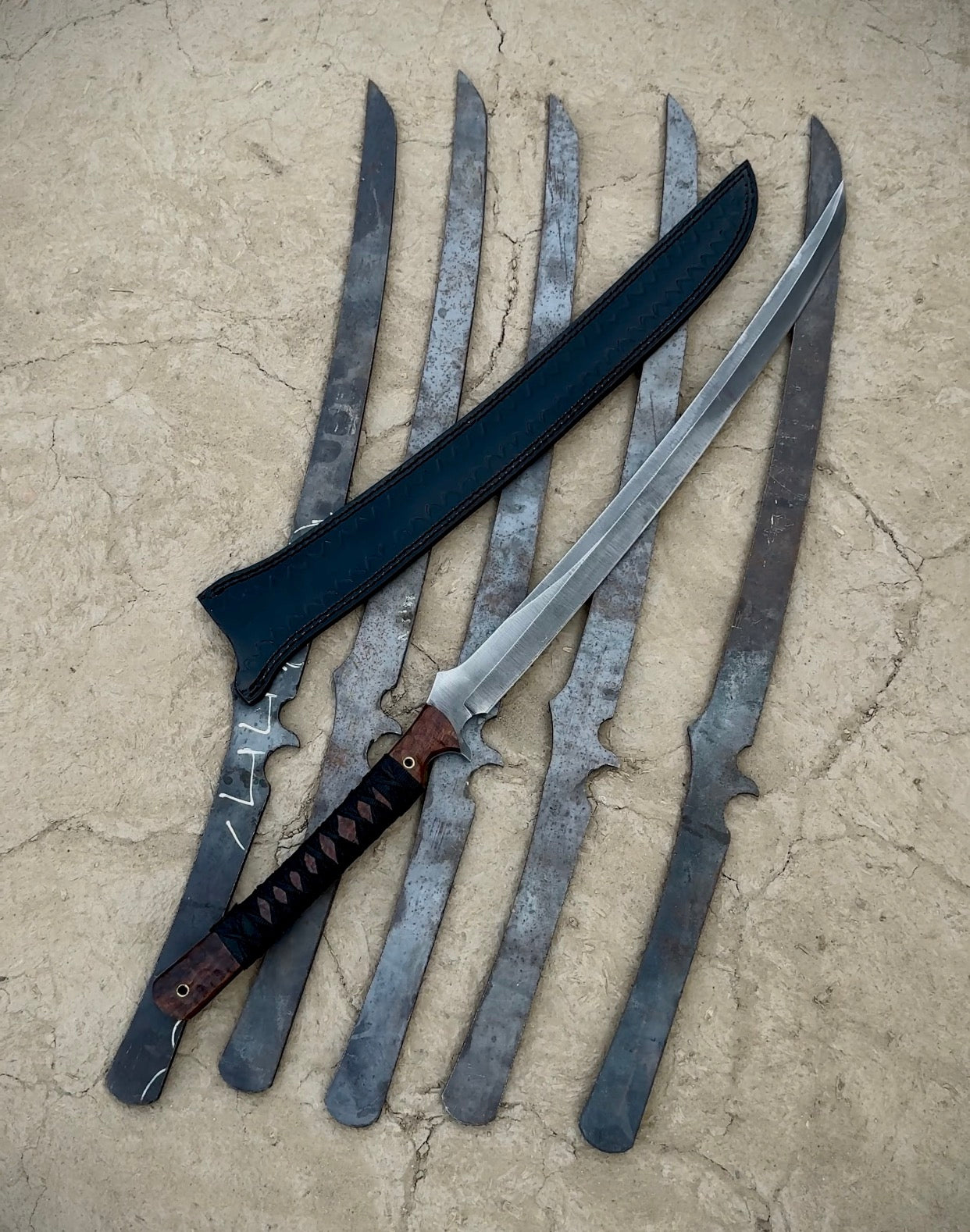 CUSTOM ORDER OF 3 katana blades.