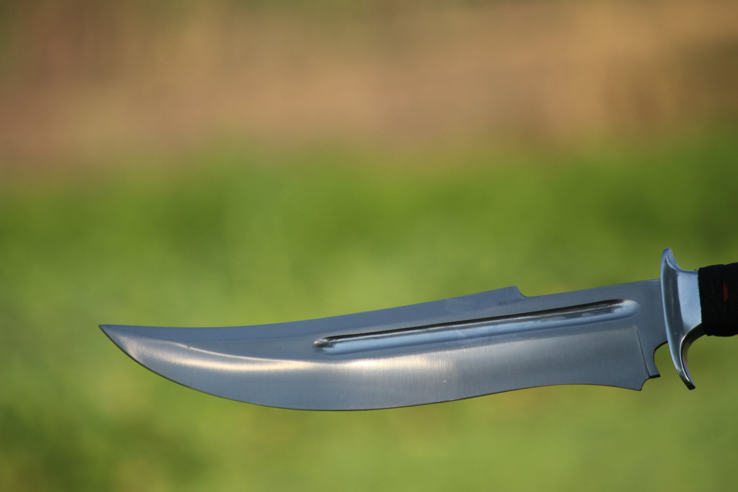 SCK-13 CUSTOM HANDMADE 440C STEEL HUNTING BOWIE KNIFE WITH CORD WARP HANDLE WITH PURE LEATHER SHEATH