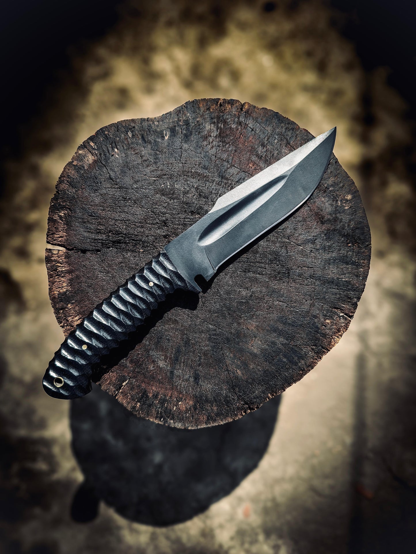 SCK-37 CUSTOM HANDMADE 3V STEEL HUNTING SURVIVAL KNIFE WITH G10 SHEATH HANDLE WITH PURE LEATHER SHEATH
