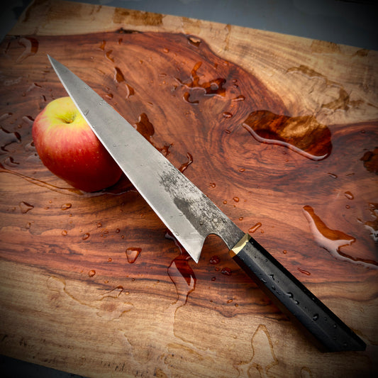 SCK-33 CUSTOM HANDMADE SAN-MAI STEEL KITCHEN GUYTO CHEF KNIFE WITH G10 SHEATH HANDLE WITH PURE LEATHER SHEATH