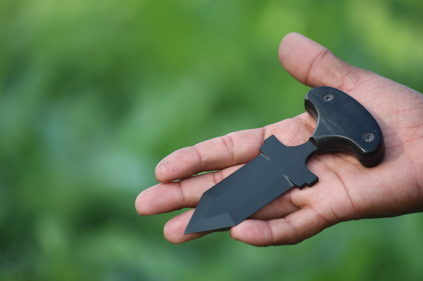 SCK-15 CUSTOM HANDMADE 3V STEEL HUNTING TANTO KNIFE WITH G10 SHEATH HANDLE WITH PURE LEATHER SHEATH
