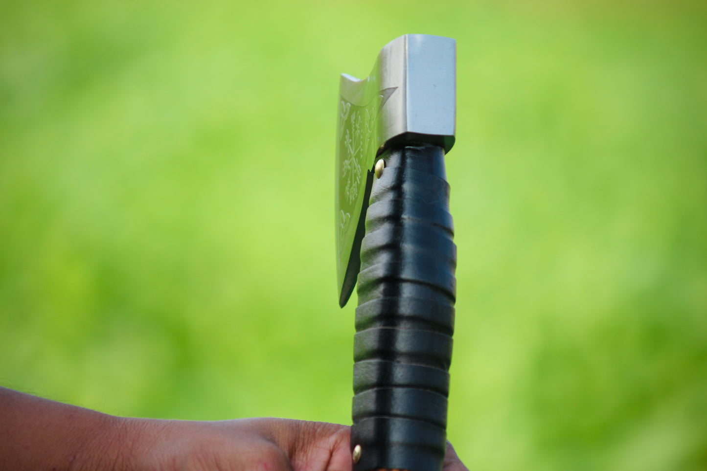 SCK-07 CUSTOM HANDMADE 440C STEEL HUNTING VIKING AE WITH ASH WOOD HANDLE WITH PURE LEATHER SHEATHX
