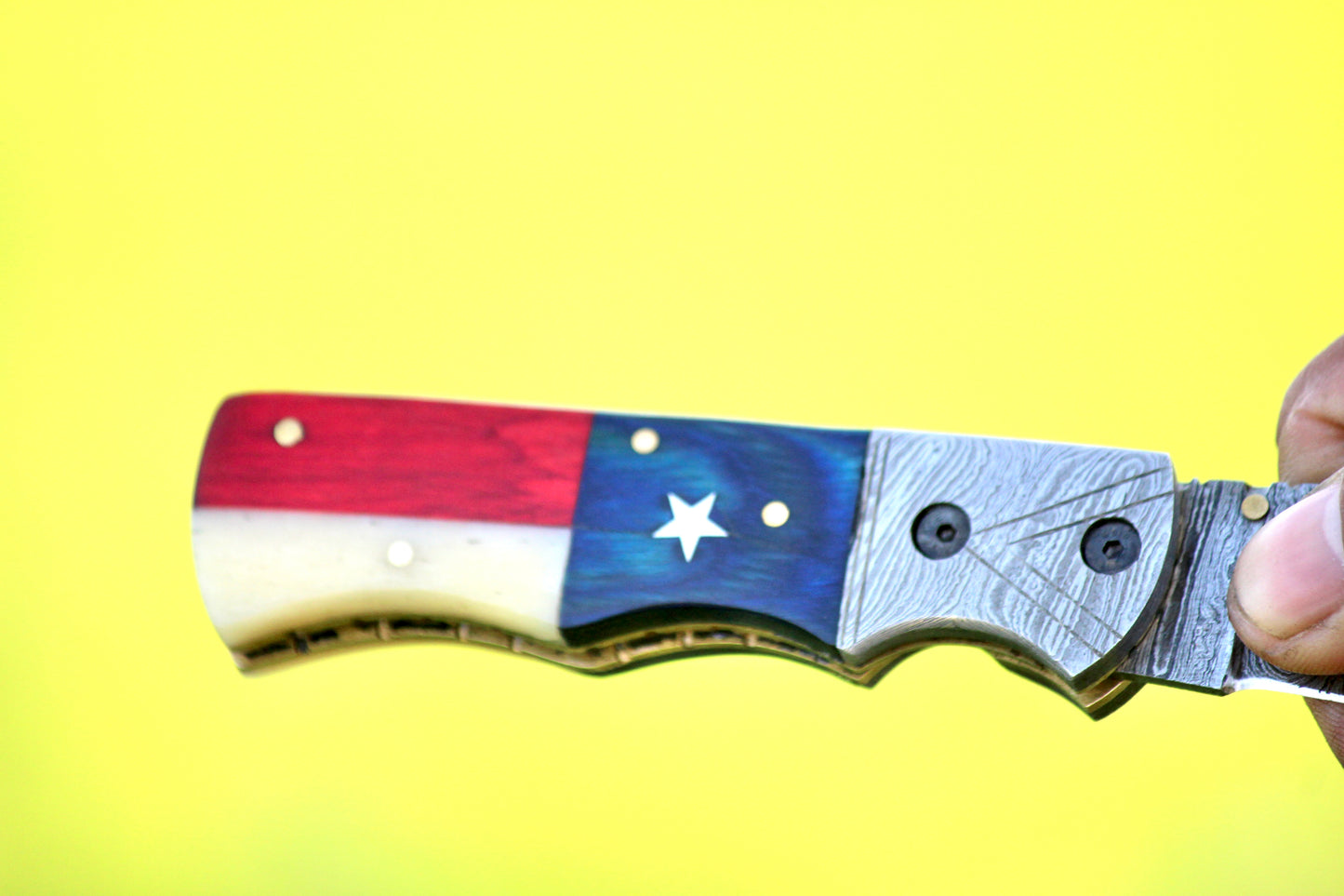SCK-25 CUSTOM HAND MADE DAMASCUS STEEL FILDING/POCKET KNIFE WITH BONE,WOODEN SHEATH HANDLE WITH PURE LEATHER SHEATH