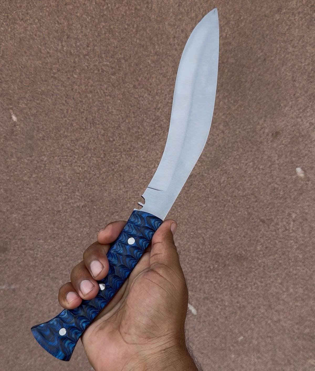 SCK-00 CUSTOM HANDMADE 3V STEEL KUKRI KNIFE WITH PAKKA WOOD HANDLE AND PURE LEATHER SHEATH