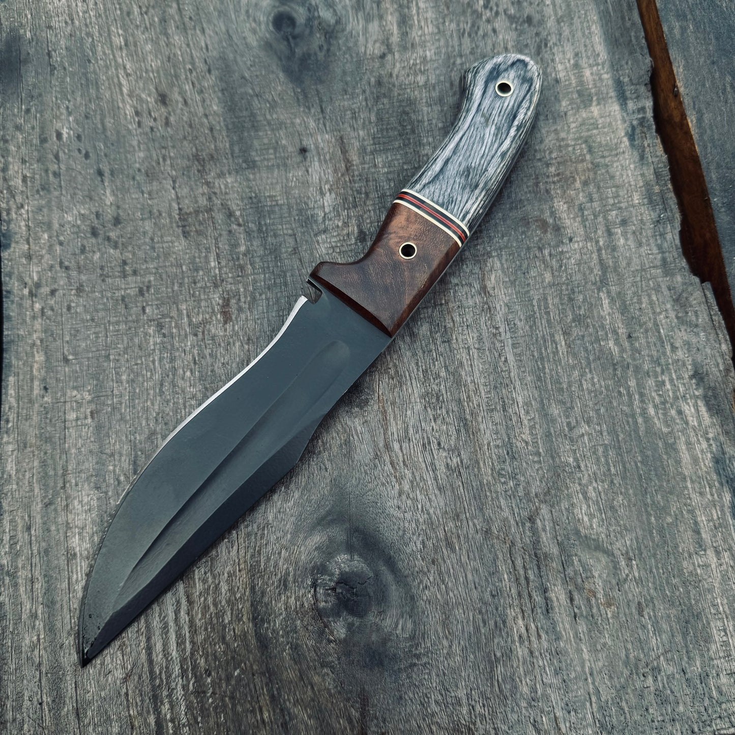 CUSTOM HANDMADE 3V STEEL HUNTING SURVIVAL KNIFE WITH G10 SHEATH HANDLE WITH PURE LEATHER SHEATH
